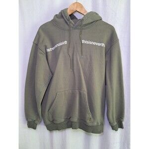 Thisisneverthat Size M Mens 100%Cotton Sweatshirt Hoodie Korean Brand Green